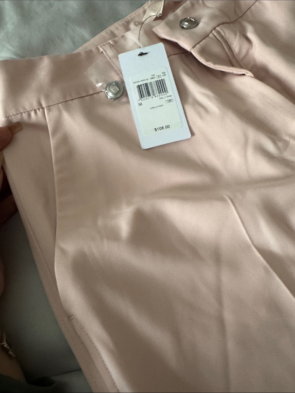GUESS Women's Light Pink Tailored High-Waist Trousers